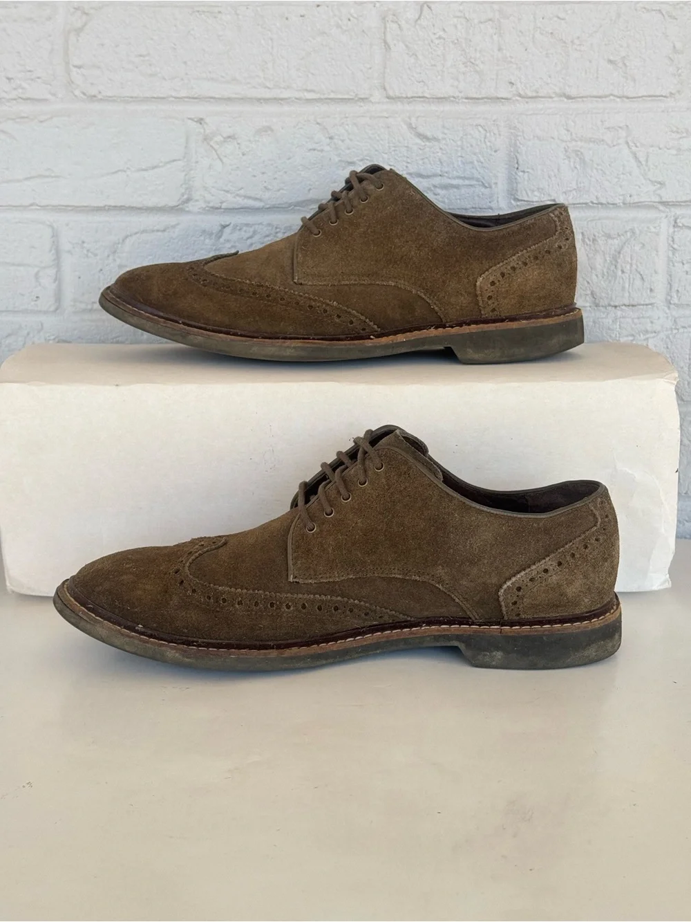 Cole Haan Suede Wingtip Oxford Shoes Men's 9